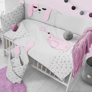3-dielne posteľné obliečky Belisima Lovely Puppy 90/120 ružové