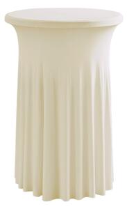TENTino Elastický obrus SKIRTING na koktejlový bistro stôl 80 cm VIAC FARIEB Farba obrusu: KRÉMOVÁ / IVORY