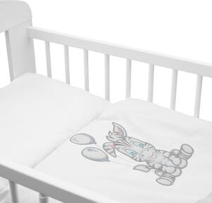 2-dielne posteľné obliečky New Baby Zebra exclusive 90/120 bielo-sivé