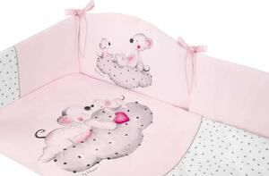 5-dielne posteľné obliečky Belisima LOVE 100/135 ružové