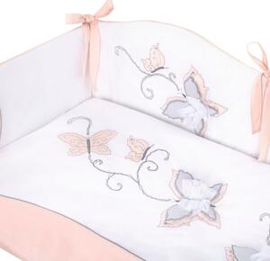 5-dielne posteľné obliečky Belisima Butterfly 90/120 ružové