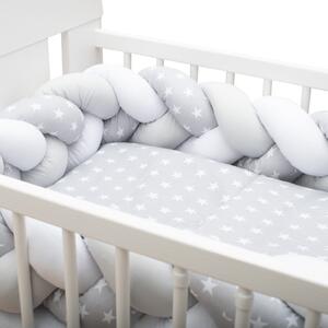 2-dielne posteľné obliečky New Baby 90/120 cm sivé Hviezdičky biele