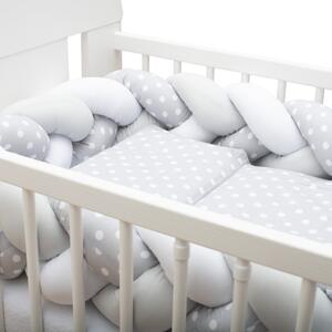 2-dielne posteľné obliečky New Baby 90/120 cm sivé s bodkami