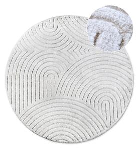 Biely okrúhly koberec ø 160 cm Panglao New York White – Elle Decoration