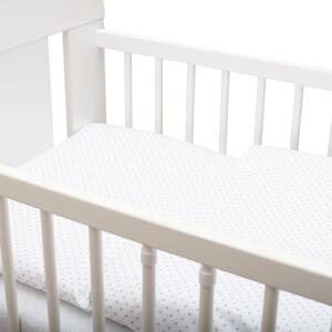 New Baby Obliečky do postieľky biele so sivými bodkami Bavlna, 90x120 cm
