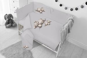 5-dielne posteľné obliečky Belisima Lazy Bear 100/135 grey