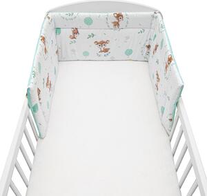 3-dielne posteľné obliečky New Baby 100/135 cm Srnka mätové