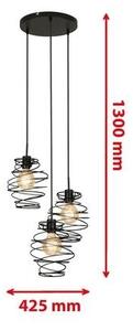 Briloner 4870-035 - Závesné svietidlo na lankách 3xE27/60W/230V