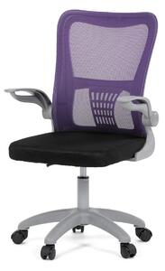 Autronic - Kancelářská židle, fialová síťovina, šedý plast, kolečka na tvrdé podlahy - KA-K2008 PUR AKCE