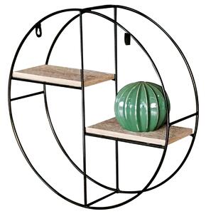 Autronic - Polička nástěnná 36 cm, MDF, dekor dub, kov černý mat - P-063 OAK VÝPRODEJ