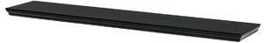 Autronic - Polička nástěnná 120 cm, MDF, barva černá, baleno v ochranné fólii - P-026 BK