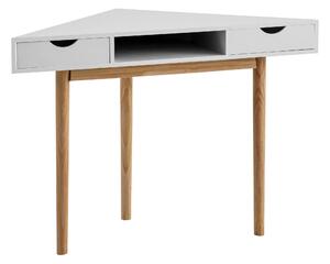 ROHOVÝ PÍSACÍ STÔL, biela, 80/80/78 cm Livetastic - Kancelárske série, Online Only