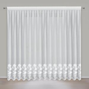 Dekorstudio Záclona CHARLI s výšivkou a riasiacou páskou 400x270cm - biela