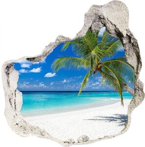 Nálepka 3D diera betón Tropické pláže nd-p-158283371