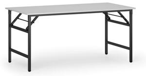 Konferenčný stôl FAST READY s čiernou podnožou, 1600 x 800 x 750 mm, biela