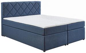 BOXSPRINGOVÁ POSTEĽ, 160/200 cm, tmavomodrá Carryhome - Online Only spálne, Online Only