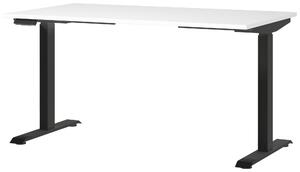 PÍSACÍ STÔL, čierna, biela, 140/80/72-118 cm Novel - Kancelárske série