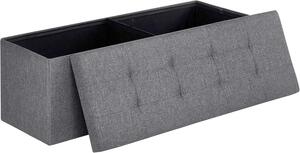 ÚLOŽNÝ BOX NA SEDENIE, textil, kompozitné drevo, 110/38/38 cm - Kreslá, Online Only