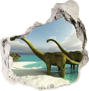 Diera 3D foto tapeta nálepka Dinosaury na pláži