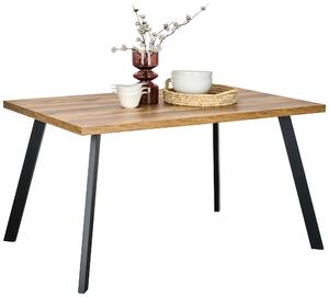 JEDÁLENSKÝ STÔL, čierna, farba duba, 140/90/76 cm Hom`in - Obývacie zostavy