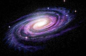 Umelecká fotografie Spiral Galaxy in deep spcae, 3D illustration, alex-mit, (40 x 26.7 cm)
