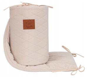 Ifantilo prešívaný mantinel do postieľky (180x30 cm) Farba: béžová