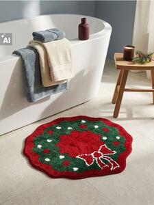 Sinsay - Vianočná kúpeľňová predložka v tvare venca - červená