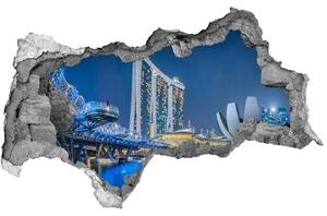 Nálepka fototapeta 3D na stenu Singapur v noci
