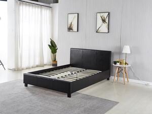 BeComfort čierna manželská posteľ s rámom 160 x 200 cm Ak-01-B