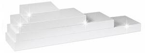 KONDELA Polica, biely lesk, 120x25, GANA FY 11044-1