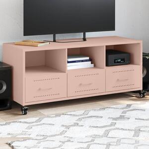 TV skrinka ružová 100,5x39x43,5 cm oceľ