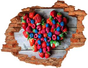 Diera 3D fototapeta na stenu nálepka Heart of ovocie