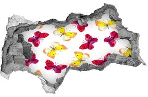 Fototapeta diera na stenu 3D Motýle a kvety nd-b-96038679