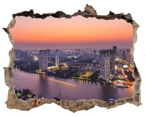 Fototapeta díra na zeď 3D Západne od bangkoku