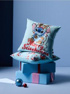 Sinsay - Súprava obliečok na vankúše s vianočným motívom Stitch - svetlomodrá
