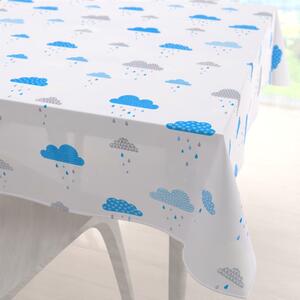 Biante Detský bavlnený štvorcový obrus Sandra SA-325 Modro-sivé dažďové obláčiky 50x50 cm
