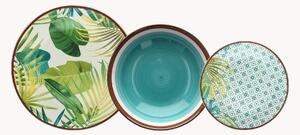 Porcelánová súprava riadu Jungle, 6 osôb, 18 ks