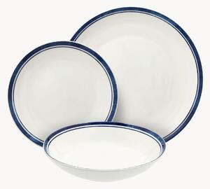 Porcelánová súprava riadu Filo Blu, 6 osôb, 18 ks