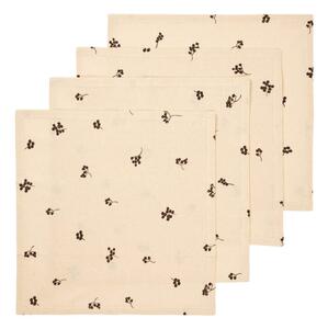 Ferm Living Obrúsky Baies set 4ks, natural / dark chocolate