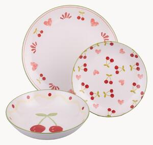 Porcelánová súprava riadu Cherry Heart, 6 osôb, 18 ks