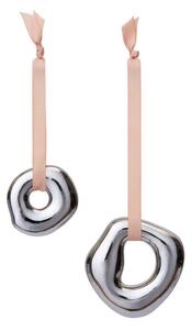 Ferm Living Vianočné banky Orrith Ornaments set 2ks, silver