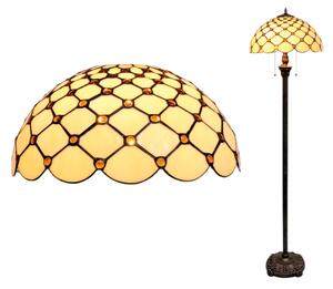 BRILAGI - Tiffany vitrážová stojacia lampa IVORY SMOOTH 2xE27/60W/230V
