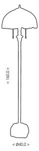 BRILAGI - Tiffany vitrážová stojacia lampa IVORY SMOOTH 2xE27/60W/230V