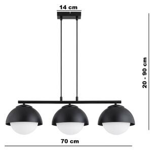 BRILAGI - Závesné svietidlo na lanku COSMO 3xE27/60W/230V čierne