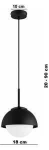 BRILAGI - Závesný luster na lanku COSMO 1xE27/60W/230V pr. 18 cm čierna