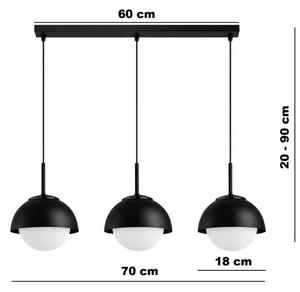 BRILAGI - Luster na lanku COSMO 3xE27/60W/230V čierna