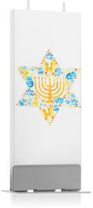 Flatyz Holiday Blue and Gold Star dekoratívna sviečka 6x15 cm