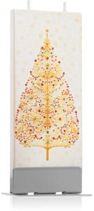 Flatyz Holiday Painted Golden Tree dekoratívna sviečka 6x15 cm