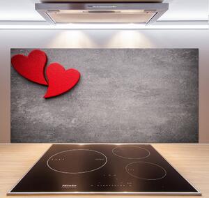 Panel do kuchyne Červená srdce pl-pksh-120x60-f-90748629
