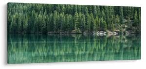 Obraz - Ihličnany pri jazere (120x50 cm)